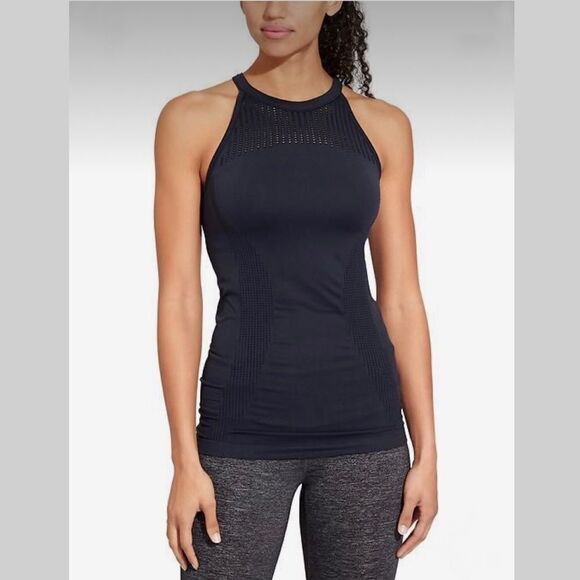 Athleta Diamond Mesh Navy Trophy Tank Top XS - Picture 1 of 8